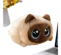 Chat en peluche douce et mignonne au design avec un grand | Doudou pour la maison, le salon, le canapé, le lit, le dortoir d'étudiant et les fêtes d'anniversaire
