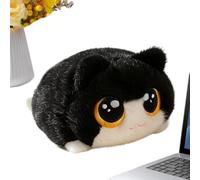 Chat en peluche douce et mignonne au design avec un grand | peluches douillets et peluches pour dortoir, canapé, lit, salon, maison et