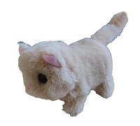 Chat en peluche électrique - Jouet en coton doux, animale interactive, figurine de chat mignon, compagnon musical pour animal de compagnie | Matériau en coton peluche alimenté par batterie pour
