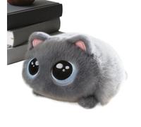 Chat en peluche en Peluche Décorative à Gros Yeux Design Douce à Presser | Doudou Tout Doux et Moelleux pour Canapé Sofa Divan Lit Salon Salle de Séjour Maison Dortoir Chambre Fête