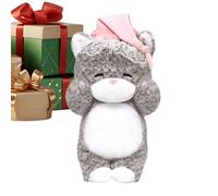 chat en peluche, jouet endormi mignon, peluche de 13,8 pouces avec caractéristique douce, animal en tissu moelleux, adorable figurine de style dessin animé, accessoire de décoration de la maiso