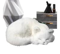 Chat En Peluche - Modèle Endormi En Peluche De 8,27 Pouces, Jouet Décoratif Pour Chat Endormi, Simulé | Animal En Peluches De Chats En Peluches D'imitation Douce Pours Adultes, Cadeau Pour Les