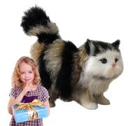 Chat en peluche réaliste - Chat en peluche mignon - Modèles d'animaux de simulation - Peluche réaliste - Chat chaton en peluche - Jouet mignon - Jouets en peluche faits à la main pour interactifs