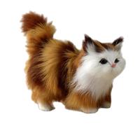Chat en peluche réaliste, chat en peluche, trucs cool pour votre chambre, sensation douce et délicate au toucher, jouet en peluche vive, respirant pour la décoration de la maison, Noël
