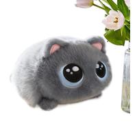 Chat en peluche rembourré en Peluche Décorative à Gros Yeux Design Douce à | Doudou Tout Doux et Moelleux pour dortoir, canapé, sofa, lit, salon, séjour, maison, fête d'anniversaire