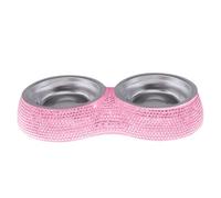 Chat en strass - Fournitures pour animaux de compagnie pour chiots | Aliments élégants pour chien, bols de nourriture pour chiots mignons, petits chiens bling strass bling strass bols en acier