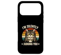Chat en Train de Juger silencieusement l'humour Sarcastique pour Amoureux des Animaux Coque pour iPhone 17 Pro Max