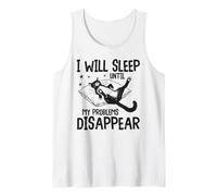Chat endormi Amusant, I Will Sleep Until My Problems Disappear Débardeur