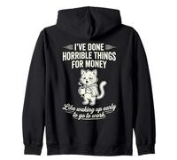 Chat endormi Amusant Qui se réveille tôt Sarcastique Le Matin Humour Sweat à Capuche