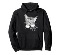 Chat endormi avec une petite brindille, Chat Sweat à Capuche