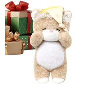 Chat endormi en Peluche - de Chat Douce de 35 cm, Figurine de Chat Confortable en Peluche, Facile à Utiliser, Adorable Jouet en Peluche pour et