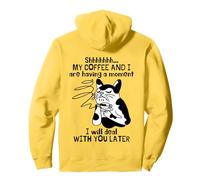 Chat endormi l'heure du café avec ambiance sarcastique Sweat à Capuche