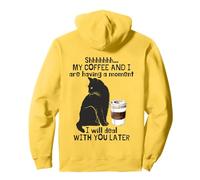 Chat endormi l'heure du café avec ambiance sarcastique Sweat à Capuche