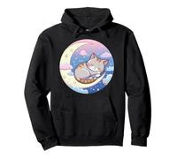 Chat Endormi Sur Une Lune Pour Un Amoureux Du Chat Sweat à Capuche