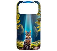 Chat enlevé par des extraterrestres dans Un UFO Cat Loving Alien Fans Coque pour iPhone 17 Pro Max
