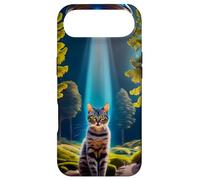 Chat enlevé par des extraterrestres dans Un UFO Cat Loving Alien Fans Coque pour iPhone Air