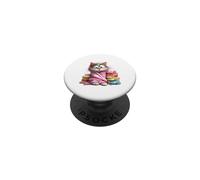 Chat enveloppé dans Une Serviette PopSockets PopGrip Adhésif