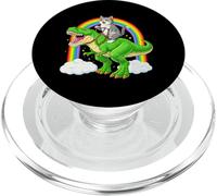 Chat équitation T Rex Dinosaure Arc-en-Ciel Rex Saurus Chaton Drôle PopSockets PopGrip pour MagSafe