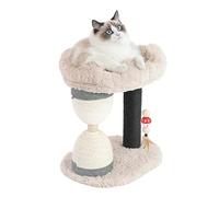 Chat Escalade Cadre Planche À Gratter avec Cloche Grattoir for Chats Griffe Meulage Canapé Protecteur en Bois Meubles Jouets for Animaux De Compagnie éCurie(Funnel Wool)