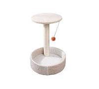 Chat Escalade Cadre Planche À Gratter avec Cloche Grattoir for Chats Griffe Meulage Canapé Protecteur en Bois Meubles Jouets for Animaux De Compagnie éCurie(Beige)