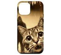 Chat et Bigfoot Selfie Amusant Aventure Artwork Coque pour iPhone 12 Mini