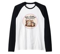 Chat et Café - Illustration Matin Parfait Manche Raglan