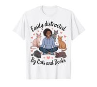 Chat et Livres Lecture Livre Lover Reader Black Cat Mom T-Shirt