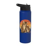 Chat et souris meilleurs amis animaux mignons amitié Stainless Steel Insulated Water Bottle