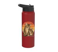 Chat et souris meilleurs amis animaux mignons amitié Stainless Steel Insulated Water Bottle
