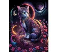 Chat étrange Puzzle pour Adultes 120 Pièces, Puzzles Classiques, Détente & Relaxation, Famille Jeu Puzzles, Puzzle de Décoration
