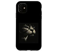 Chat Fantaisie avec Lunettes Style Vintage intellectuel Coque pour iPhone 11