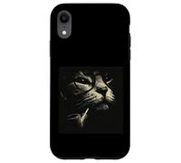 Chat Fantaisie avec Lunettes Style Vintage intellectuel Coque pour iPhone XR