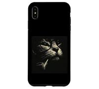Chat Fantaisie avec Lunettes Style Vintage intellectuel Coque pour iPhone XS Max