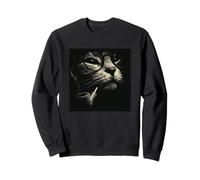 Chat Fantaisie avec Lunettes Style Vintage intellectuel Sweatshirt