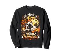 Chat fantôme Mignon « Mon Boo préféré a des Moustaches » Art Sweatshirt