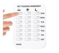 Chat Feeding Reminder, PP 16 x 12 cm | Feeding Reminder Magnetic with Daily Indication Chart, Kitchen Fridge Use, Easy Visual Pet Meal, Daily Indication Chart Feed Your Pets