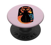 Chat félin Animal Animal Chaton sorcière Mystique PopSockets PopGrip Adhésif
