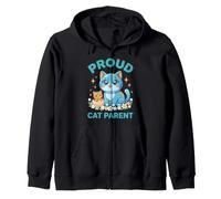 Chat Fier Parent Mignon Kawaii Amoureux des félins Sweat à Capuche