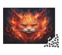 Chat Flamme Puzzle 1000 Pièces Educa Jouet en Bois Divertissement Créatif De l'art De La Décoration Style Fantastique Jeu Éducatif Challenge Toy Adultes & Enfants des 14 Ans 1000pcs (75x50cm)