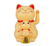 Chat fortune agitant l'énergie solaire pour la maison ou le bureau, ajoute une touche de gaieté à votre environnement (jaune)