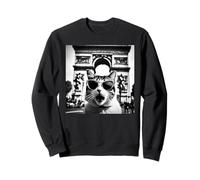 Chat français drôle Portant des Ombres à l'arc de Triomphe à Paris Sweatshirt