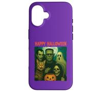 Chat Frankenstein Fantôme Faucheuse Drôle Halloween Trick Tre Coque pour iPhone 16