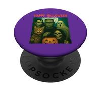 Chat Frankenstein Fantôme Faucheuse Drôle Halloween Trick Tre PopSockets PopGrip Adhésif