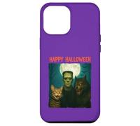 Chat Frankenstein Loup-garou amusant Halloween Trick Treat Selfie Coque pour iPhone 12 Pro Max