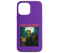 Chat Frankenstein Loup-garou amusant Halloween Trick Treat Selfie Coque pour iPhone 13 Pro Max