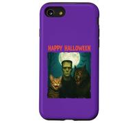 Chat Frankenstein Loup-garou amusant Halloween Trick Treat Selfie Coque pour iPhone SE (2020) / 7 / 8