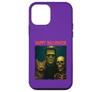 Chat Frankenstein Squelette Amusant Halloween Trick Treat Selfie Coque pour iPhone 12 mini