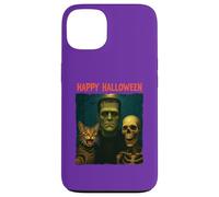Chat Frankenstein Squelette Amusant Halloween Trick Treat Selfie Coque pour iPhone 13