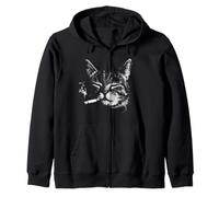 Chat fumant Cigarette drôle Edgie Animal Sweat à Capuche