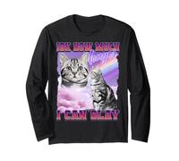 Chat Funny Meme Internet Culture Gen Z Sarcastique Manche Longue
